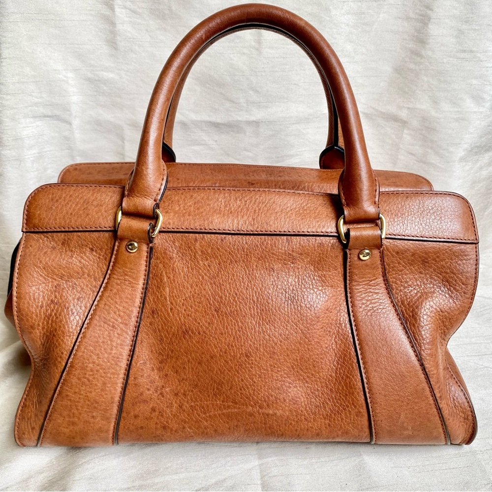 Vintage Ralph Lauren Caramel handbag old money gold hardware - Picture 5 of 14